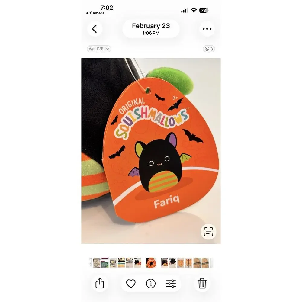NWT Squishmallows Fariq the Bat 4.5